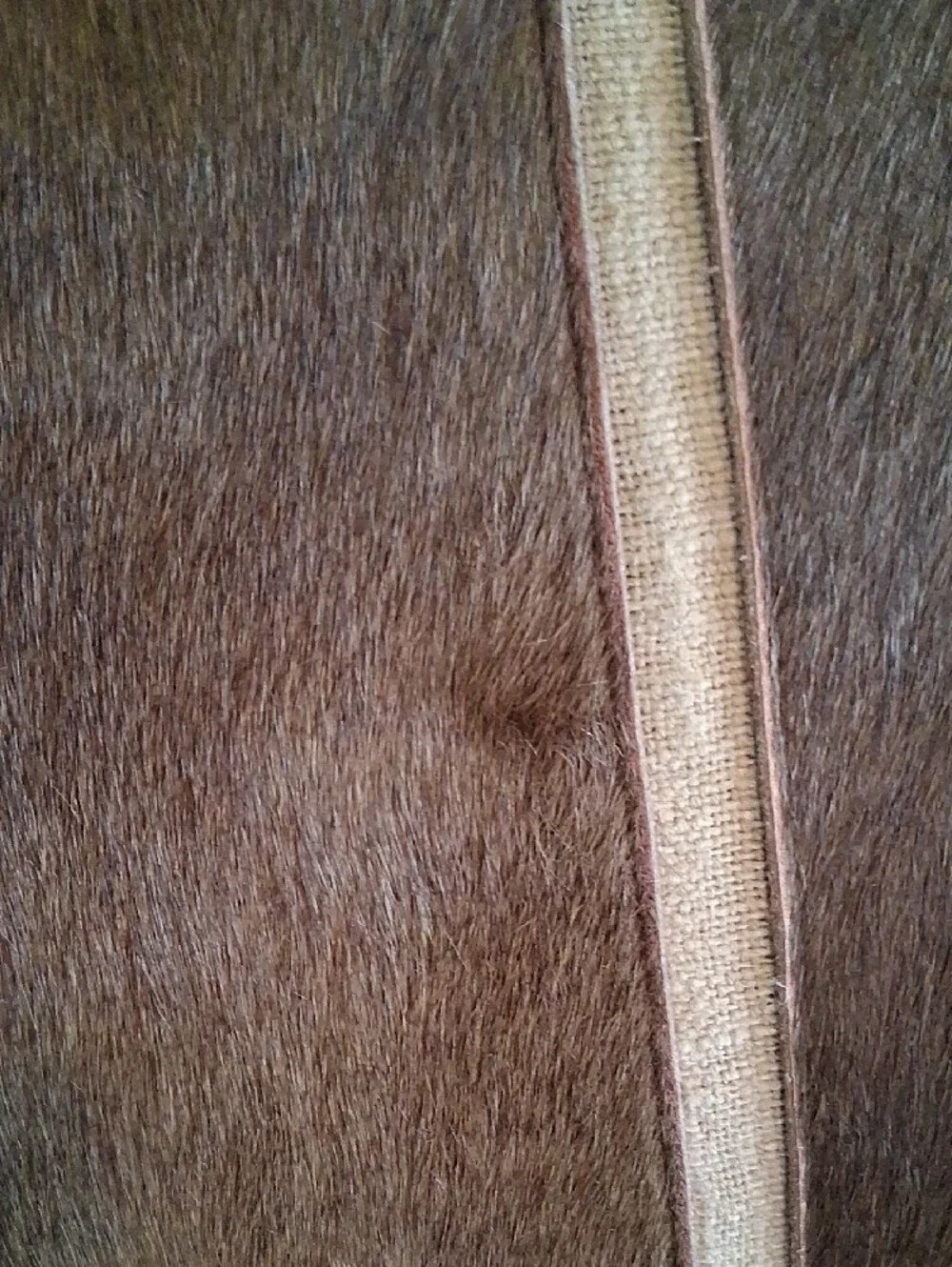 Channel-Stitch Hide Pillow Cover. ARHAUS. Very Good Cond.
